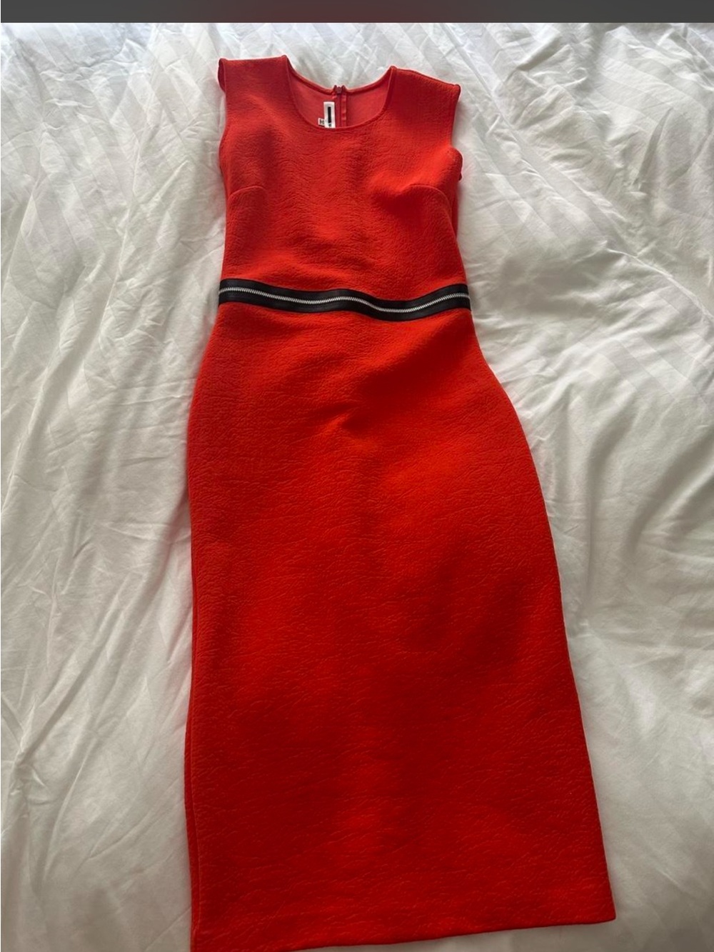 Alexander mcqueeny orange midi dress with zippers S XS